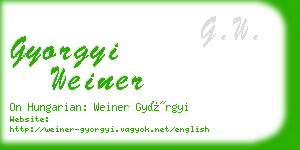 gyorgyi weiner business card